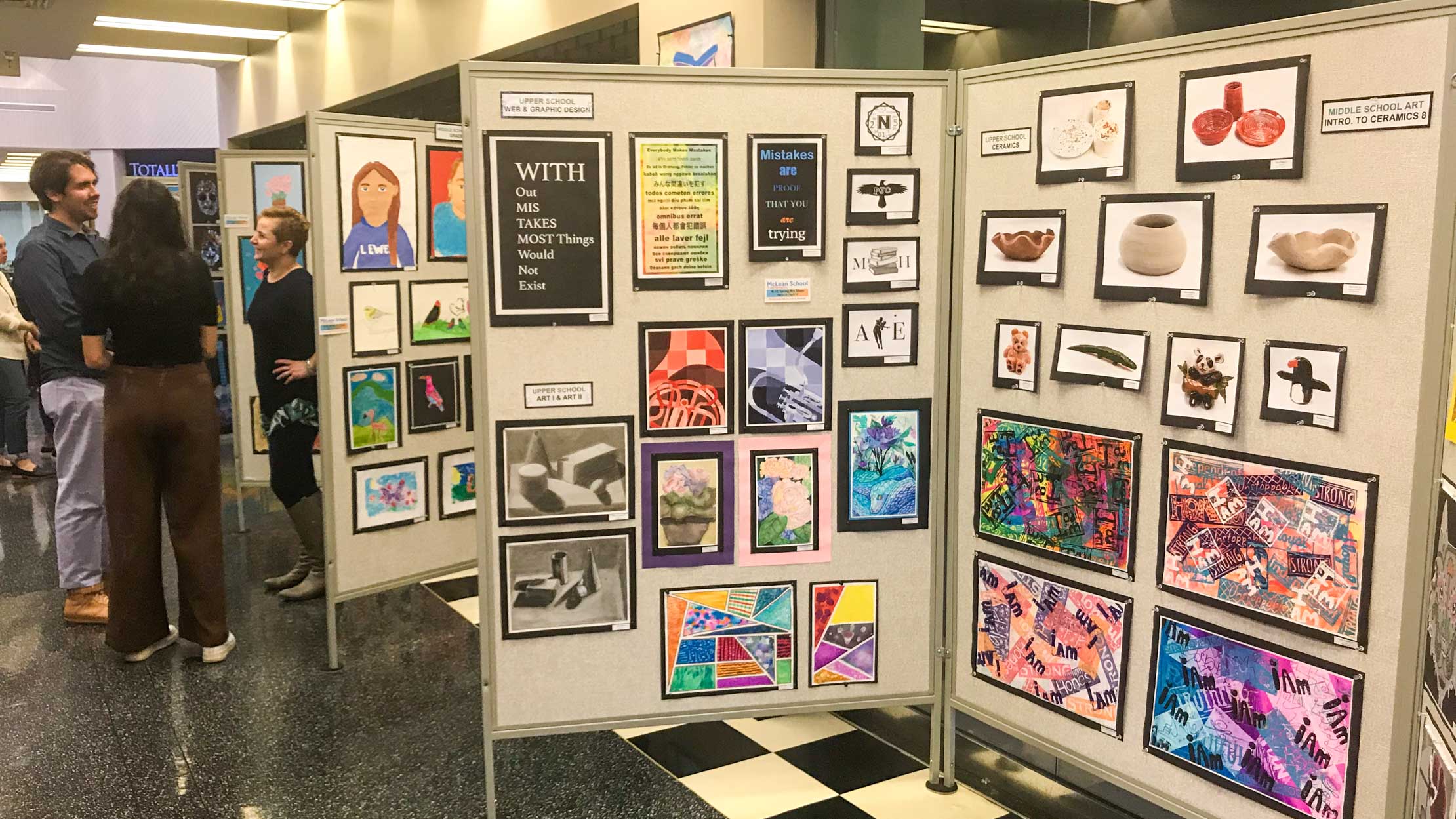 Artwork hangs at McLean Visual Art Show