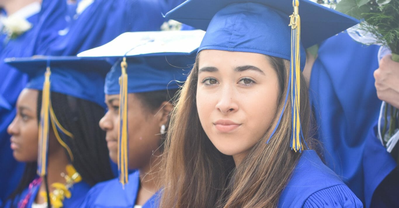 McLean student sits for commencement ceremony