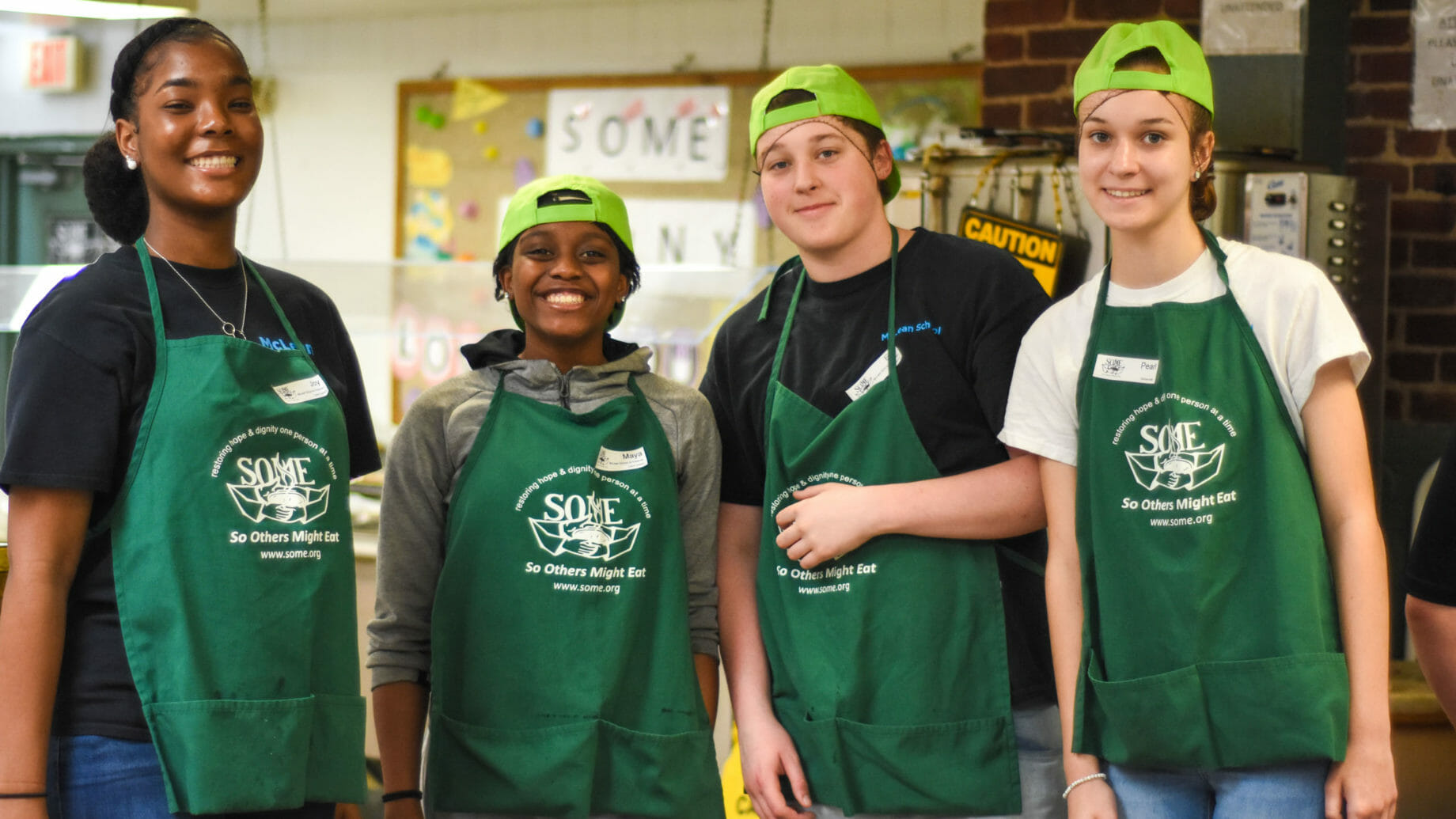 Students Working Food Drive