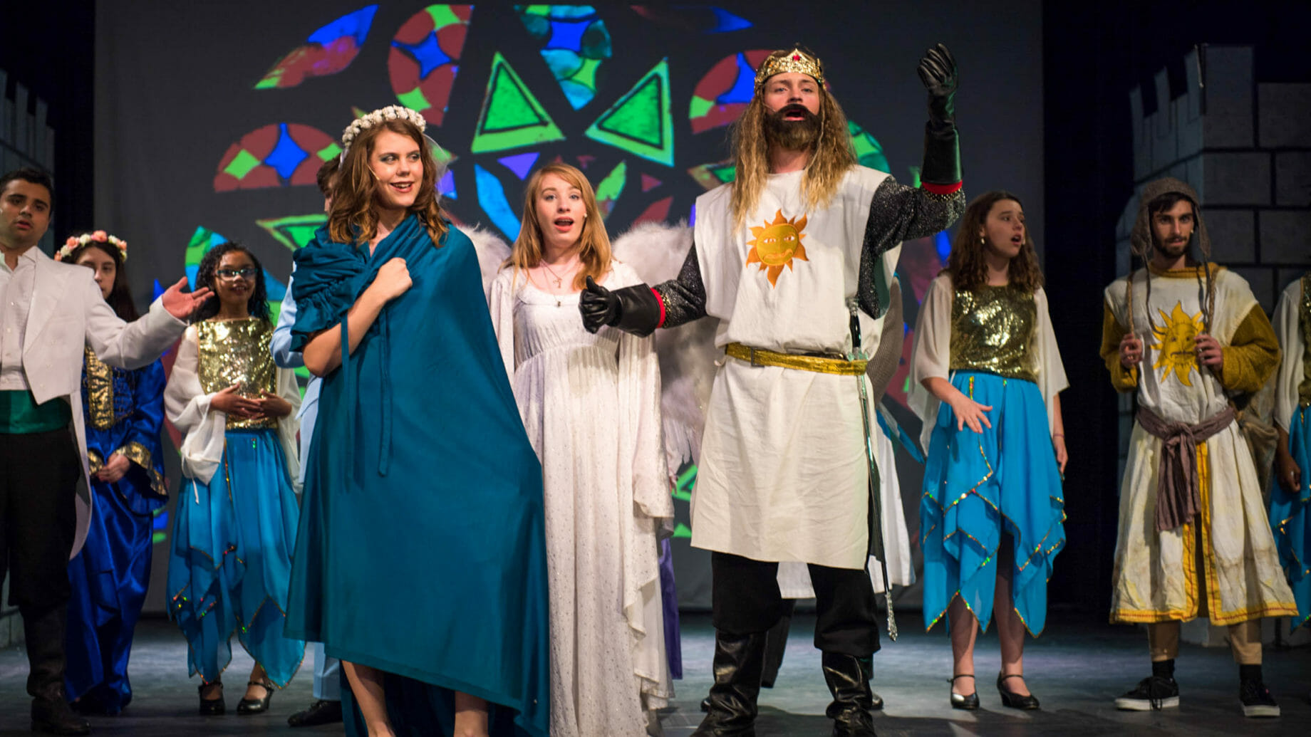 Students Performing a Medieval Scene