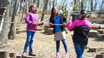 Young McLean Students Working Outdoors