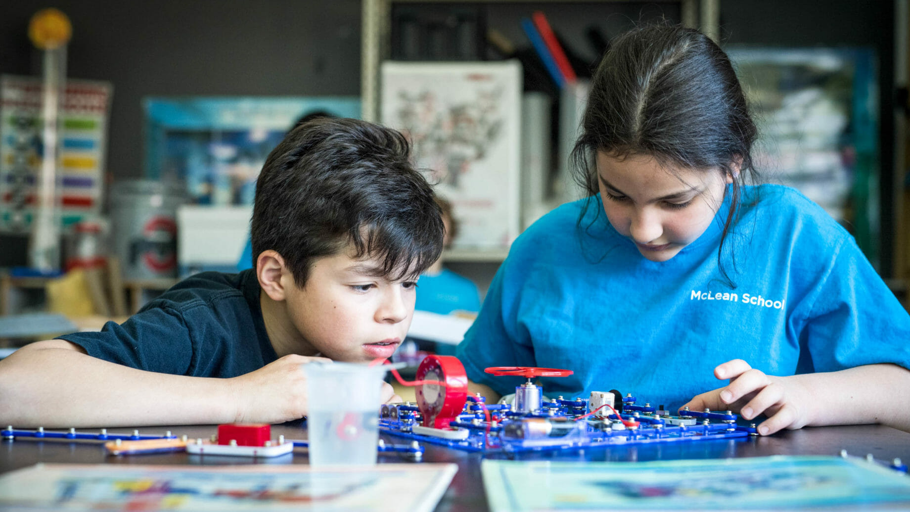 Students Working on Science Project