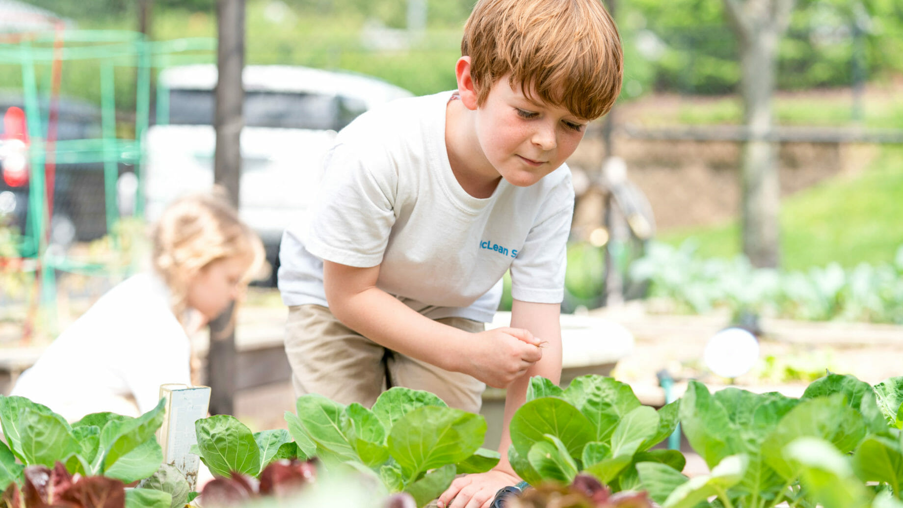 Young Students in Garden