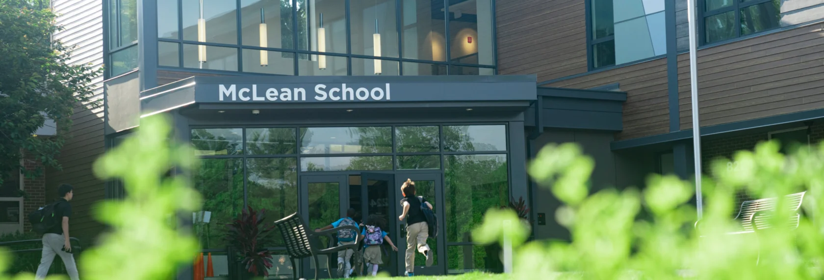 The entrance to McLean School.
